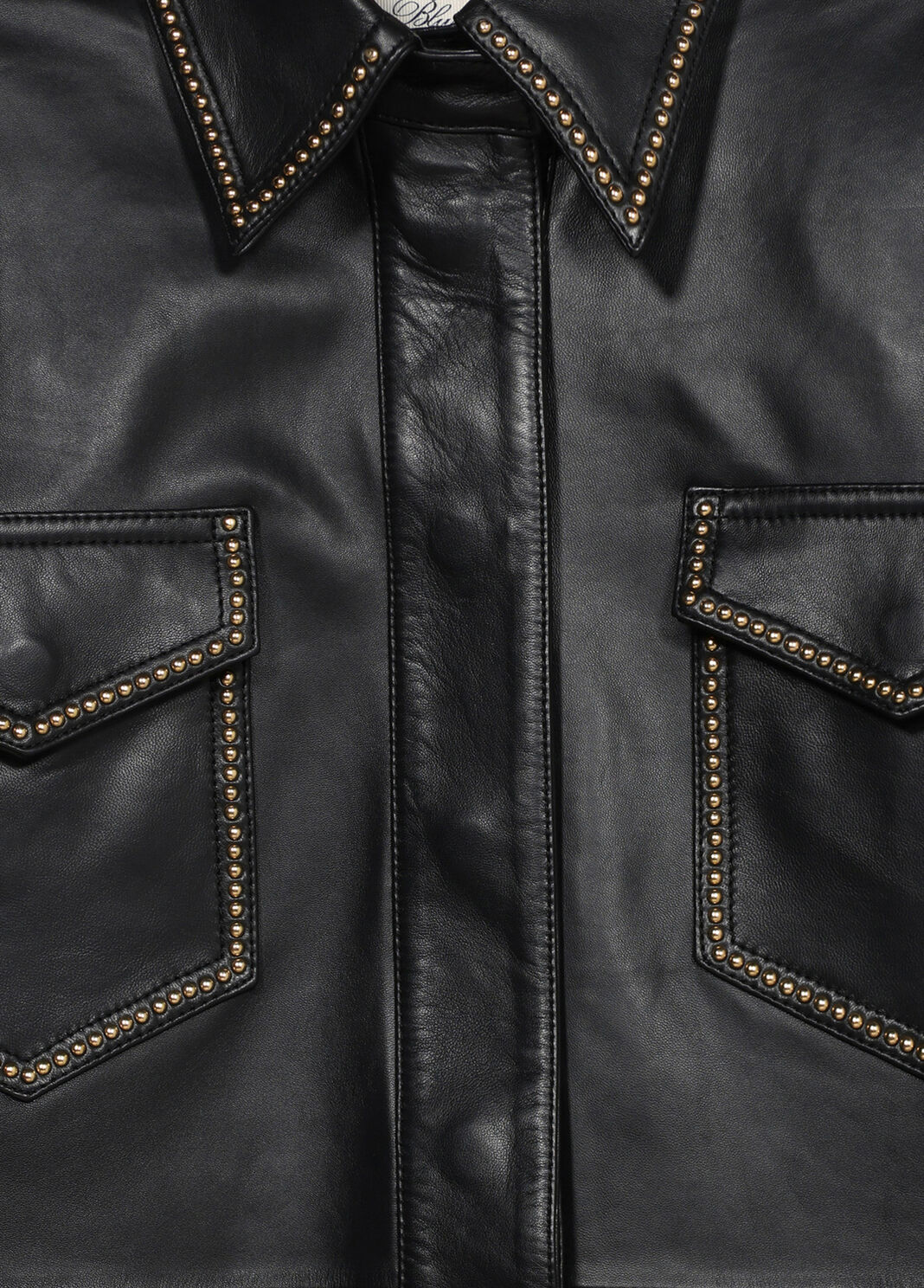 Nappa leather shirt with studs and jewel settings  Blumarine - large image number 6