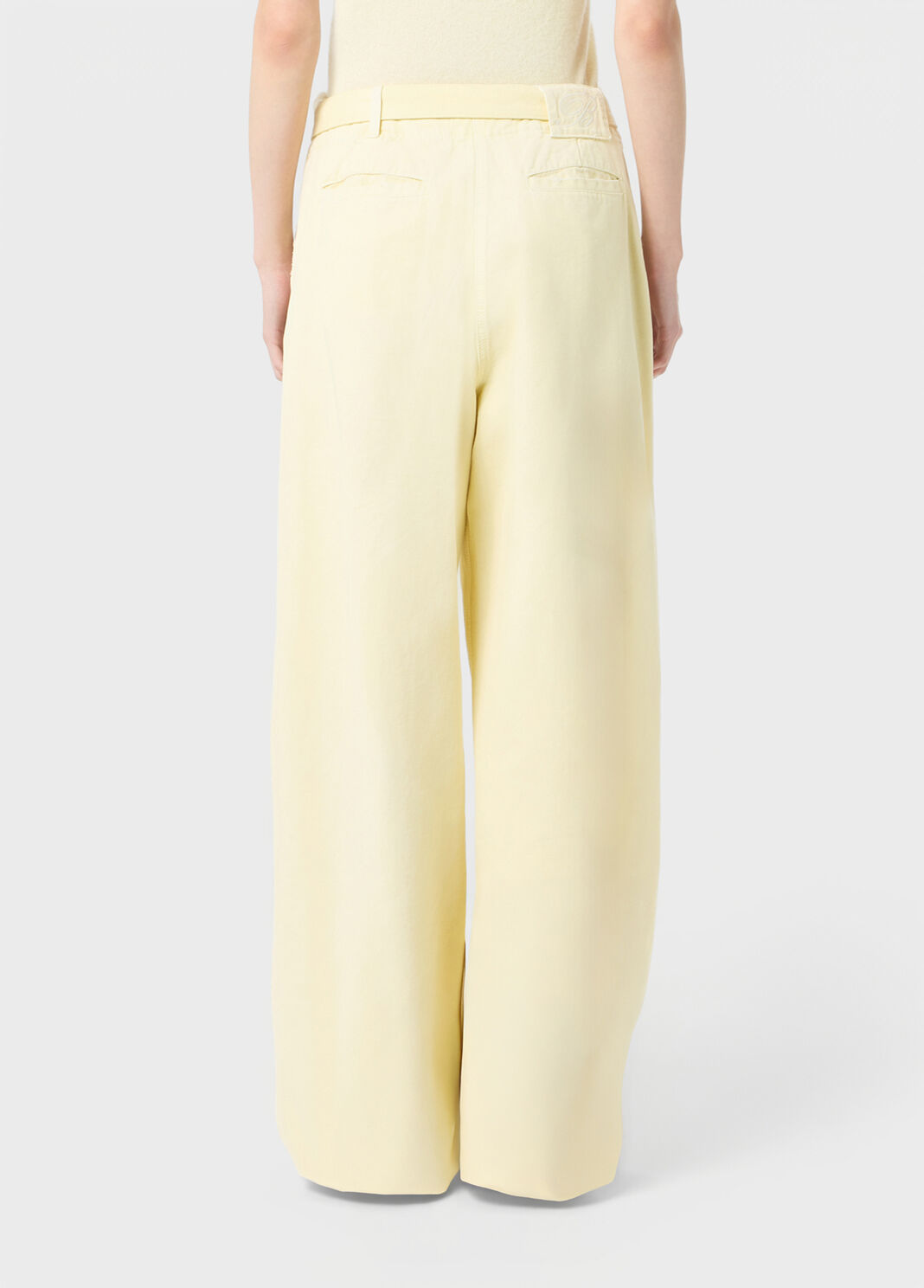 Wide-leg canvas trousers with belt  Blumarine - large image number 1