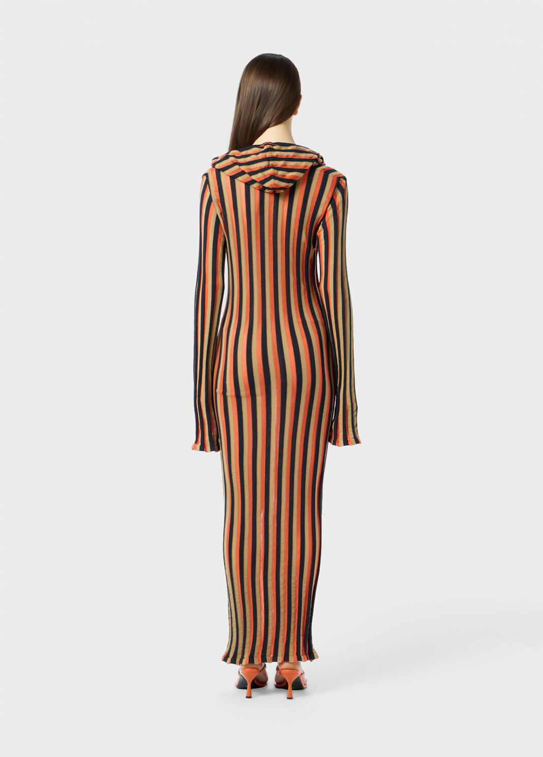 Long striped knit dress with hood  Blumarine - large image number 1