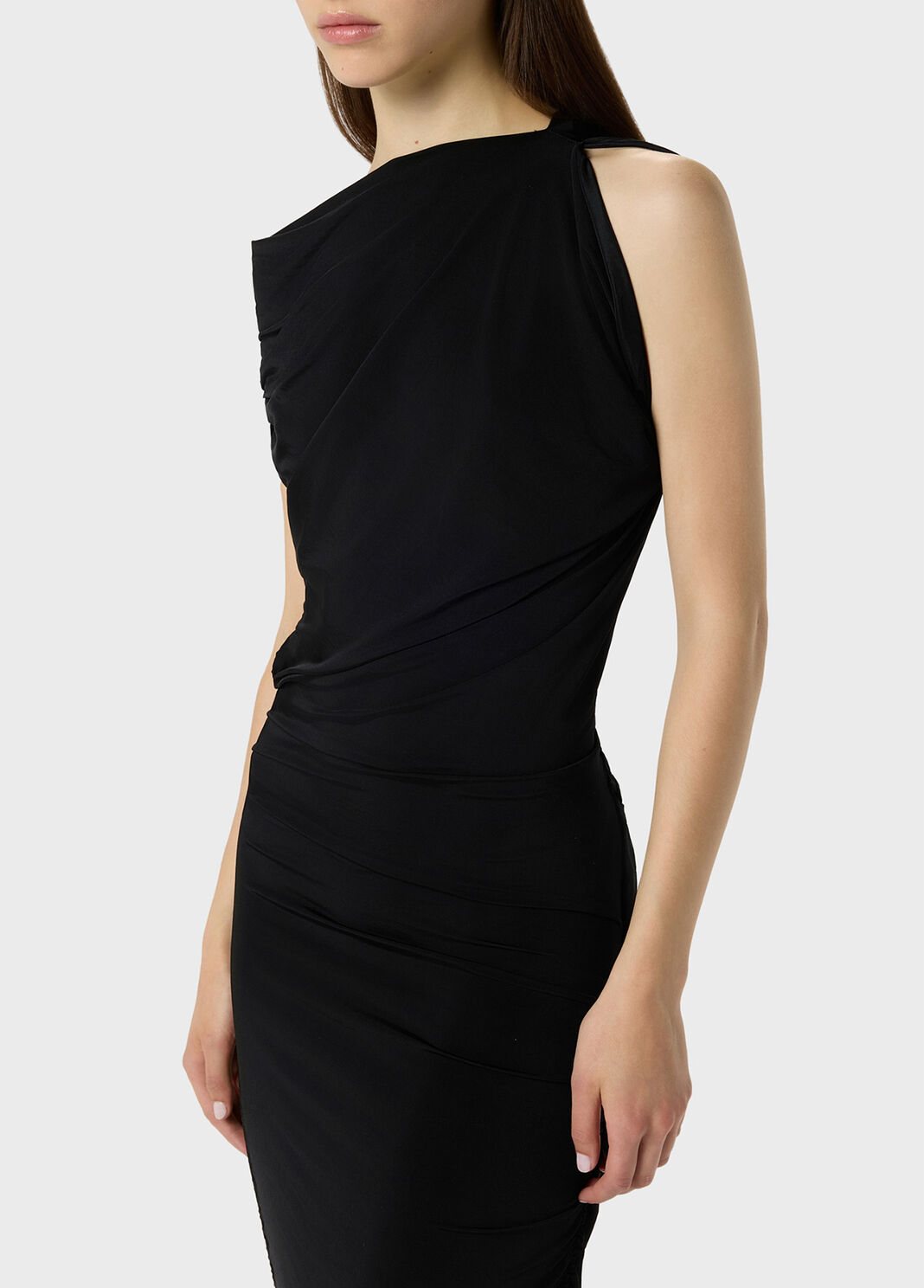 Langes Jersey-Kleid mit Drapierung  Blumarine - large image number 2