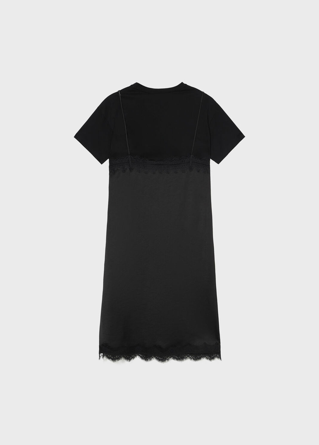 Dress with slip-effect rhinestone embroidery and lace  Blumarine - large image number 5
