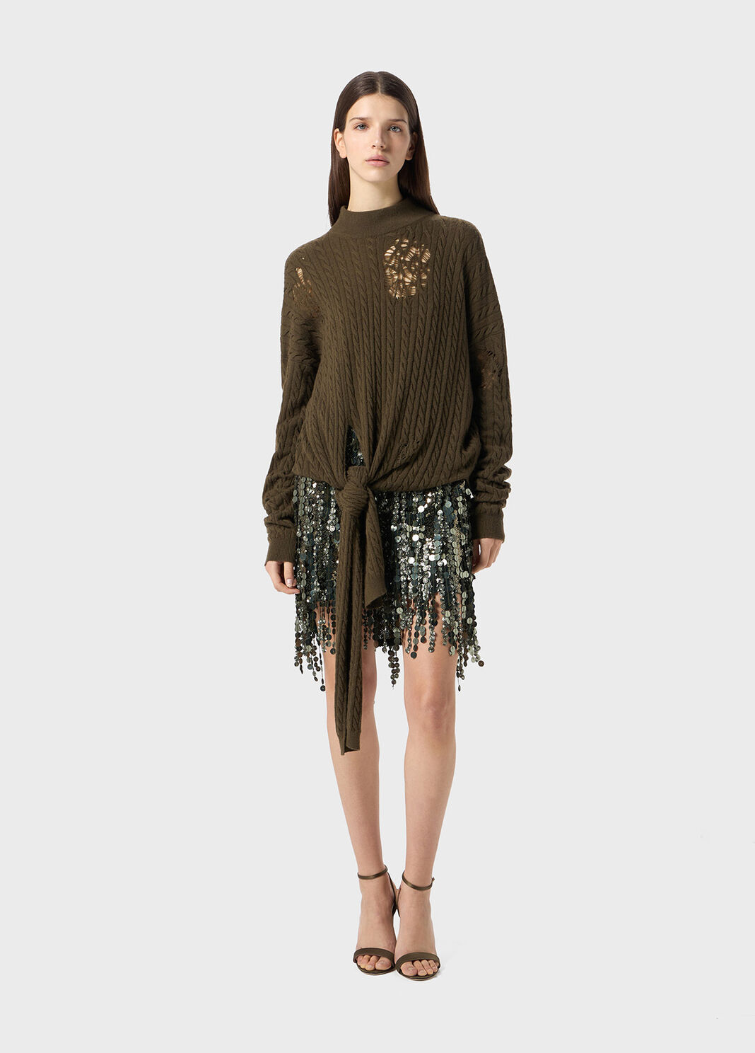 Twisted knit sweater with front knot  Blumarine - large image number 3