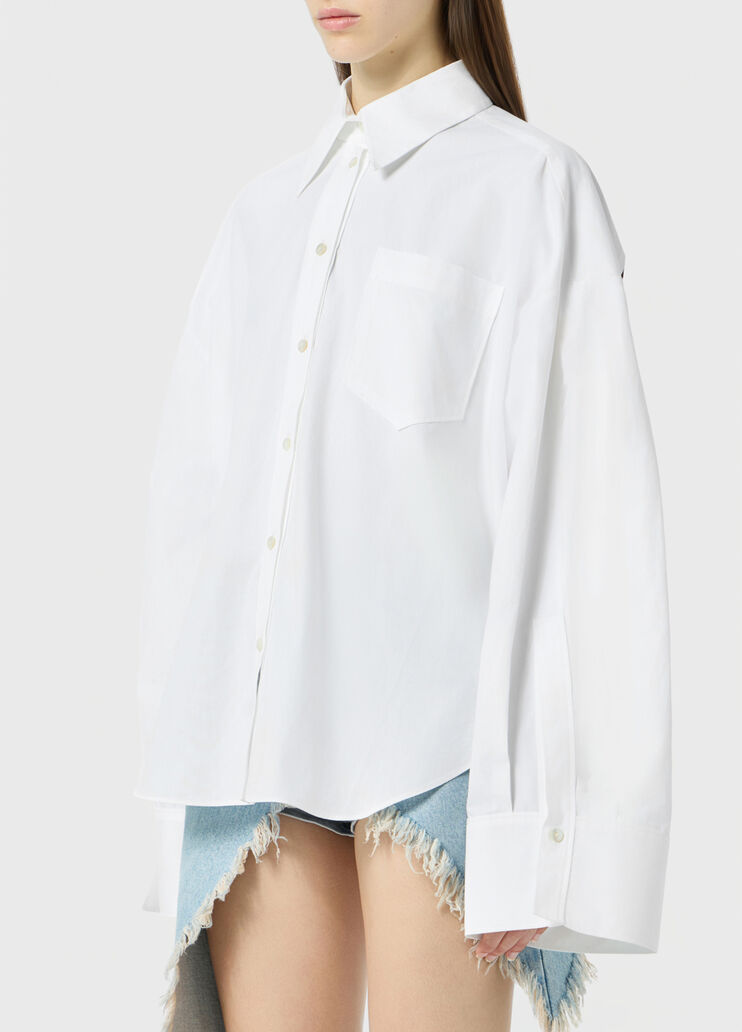Oversized poplin shirt with print on the back  Blumarine - large image number 2