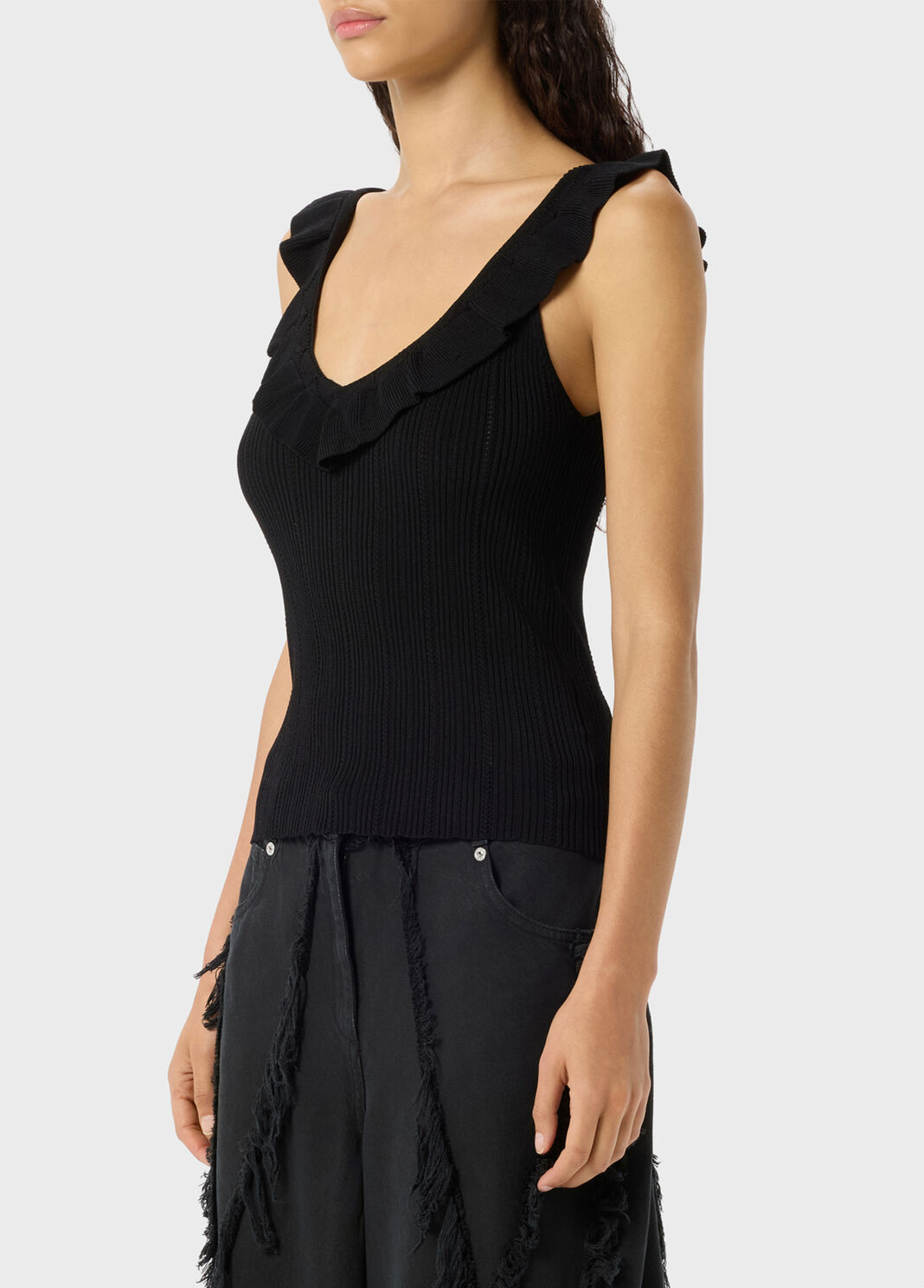 Ribbed Top with Ruffles  Blumarine - large image number 2