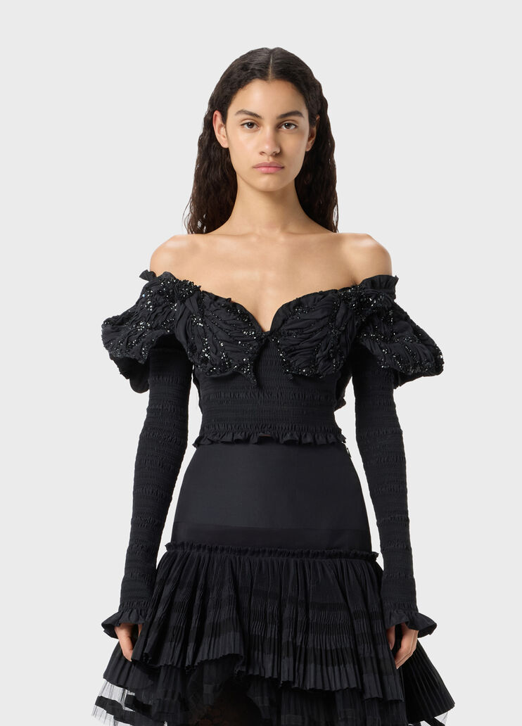 Taffeta Top with Butterflies  Blumarine - medium