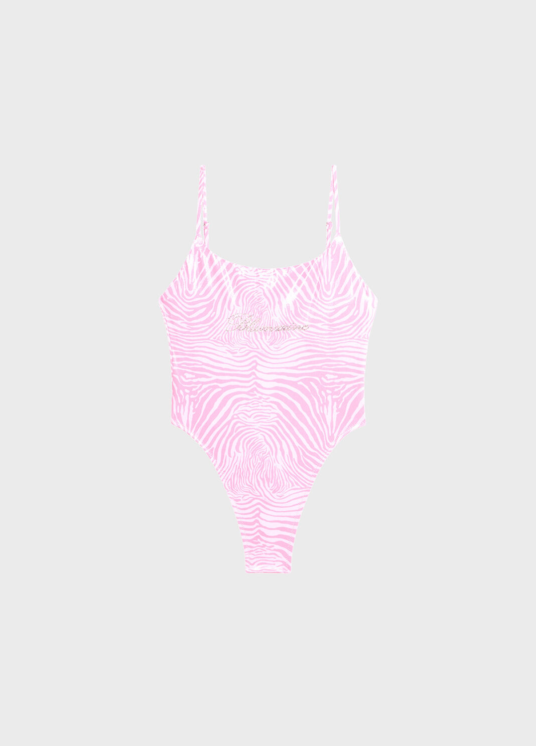 One-piece laminated jersey swimsuit with zebra print  Blumarine - large image number 4