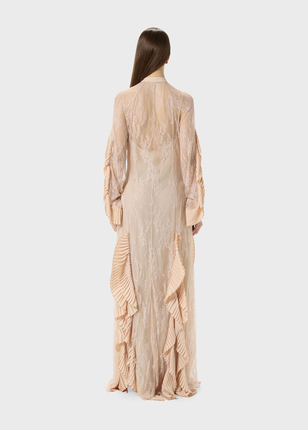 Lace shirt dress with pleated flounce  Blumarine - large image number 1