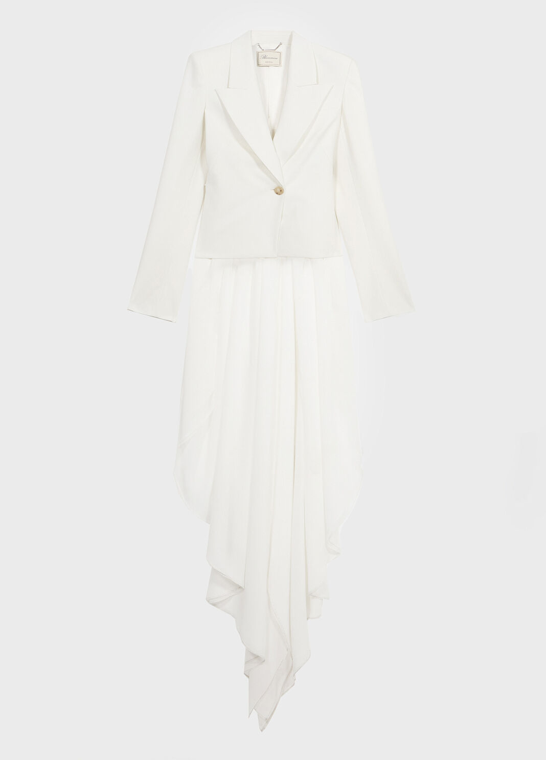 Jacket in compact fabric with tulle train  Blumarine - large image number 4