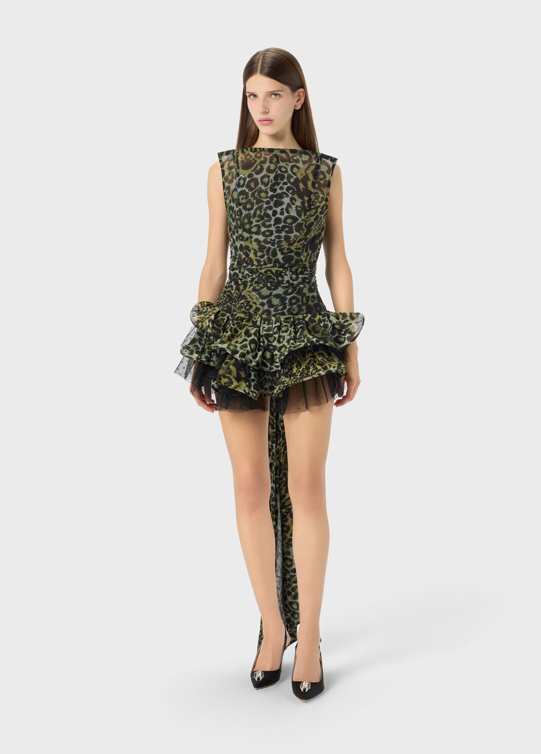 Bustier en georgette imprim&eacute;e avec &eacute;tole  Blumarine - large image number 3