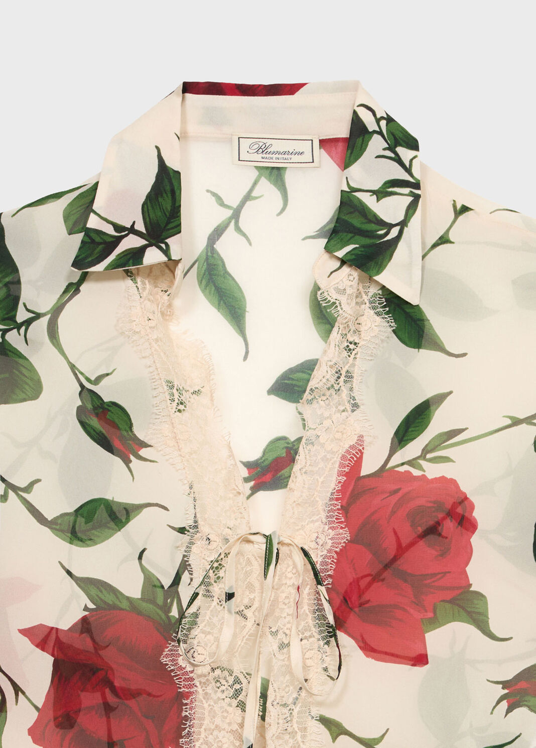Georgette and lace asymmetrical shirt  Blumarine - large image number 6