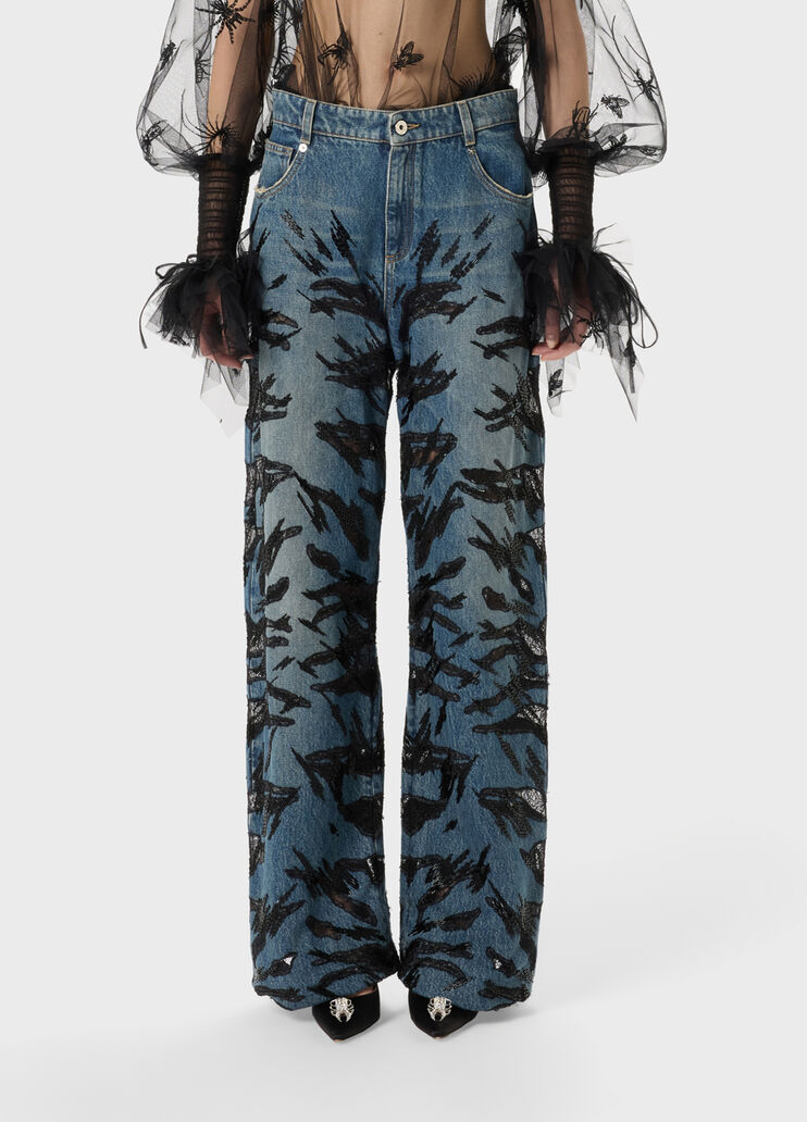Wide leg jeans with embroidery  Blumarine - medium
