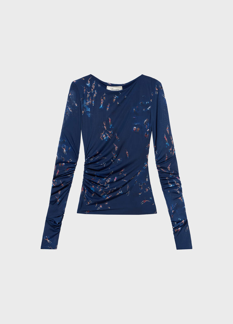 Printed second-skin jersey shirt  Blumarine - medium