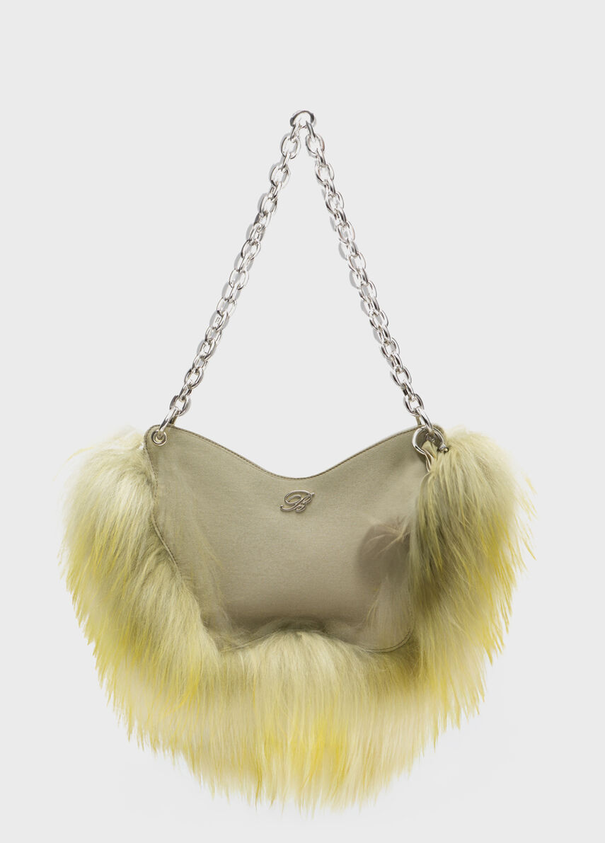 Large Butterfly Bag with Fur - Blumarine
