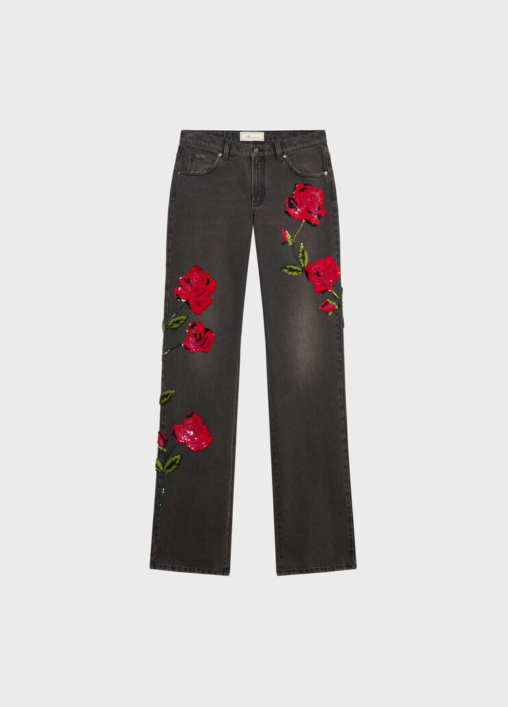Wide-leg jeans with sequin embroidery  Blumarine - medium