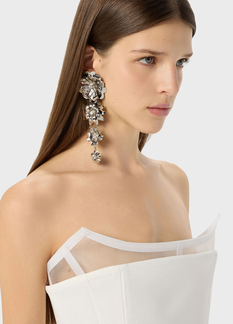 Flower metal dangle earrings  Blumarine - medium