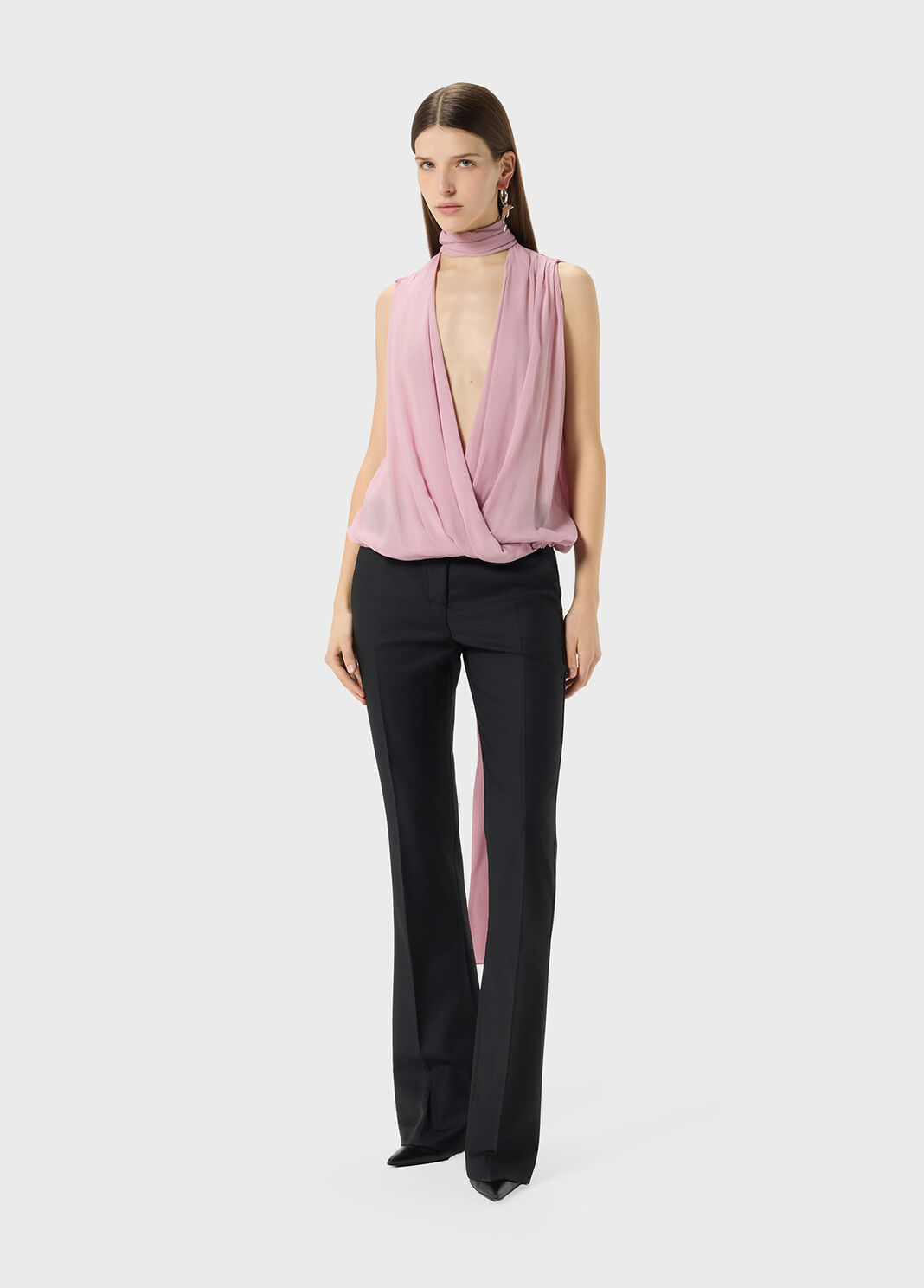 Georgette wrap top with pussy-bow  Blumarine - large image number 3