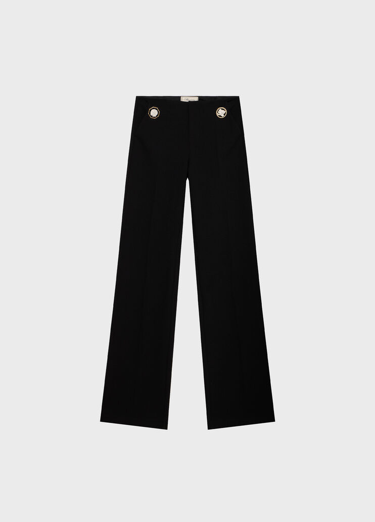 Pantalon en cady &agrave; boutons bijoux  Blumarine - medium