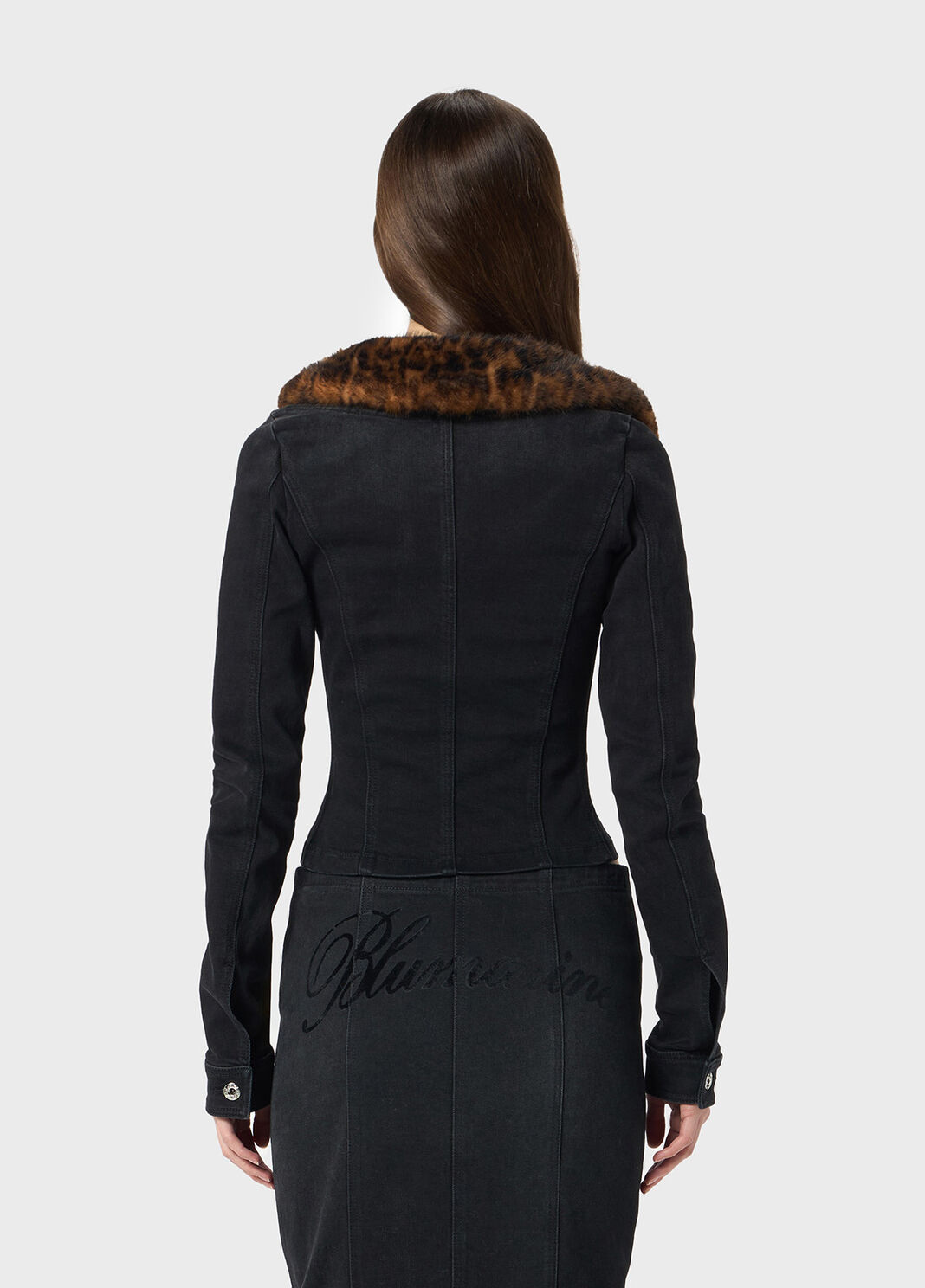 Denim jacket with faux fur collar  Blumarine - large image number 1