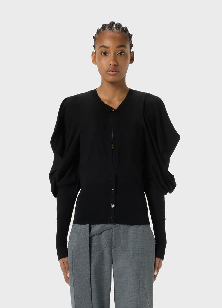 Wool cardigan with puff sleeves  Blumarine - medium