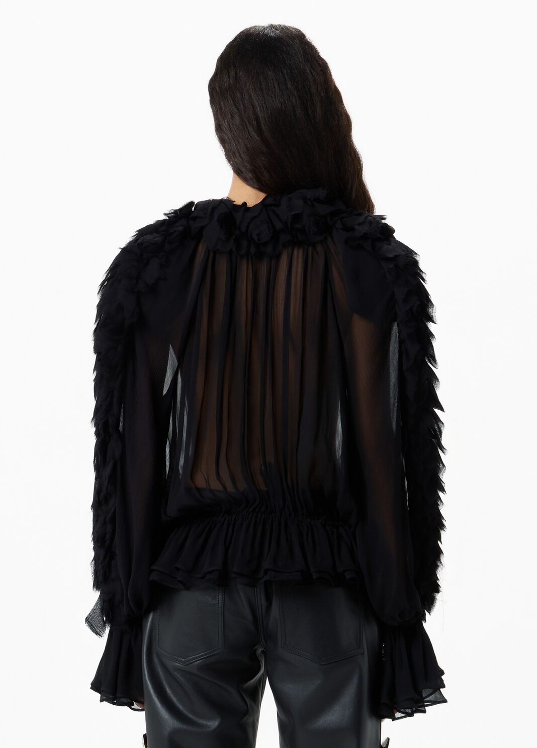 Chiffon shirt with flounce and ruffles  Blumarine - large image number 1
