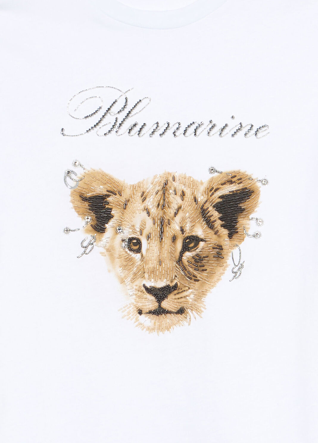 Jersey T-shirt with rhinestone embroidery with small decorations  Blumarine - large image number 6