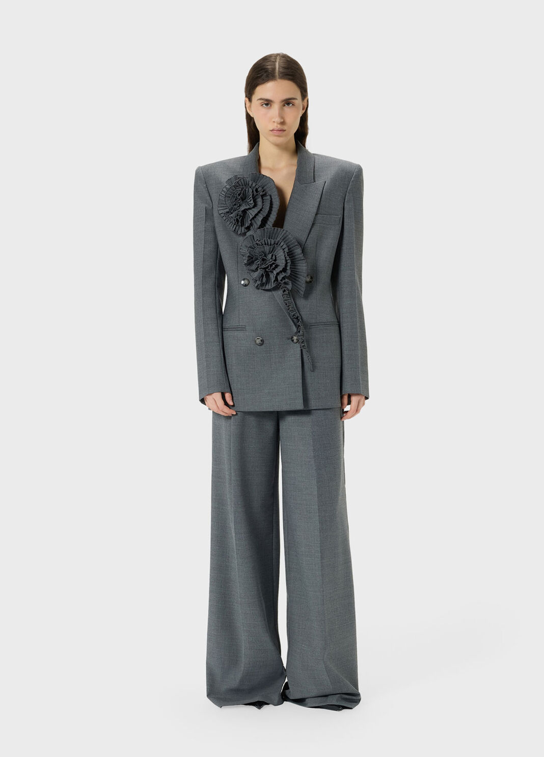 Tailored jacket with 3D pleated roses  Blumarine - large image number 3