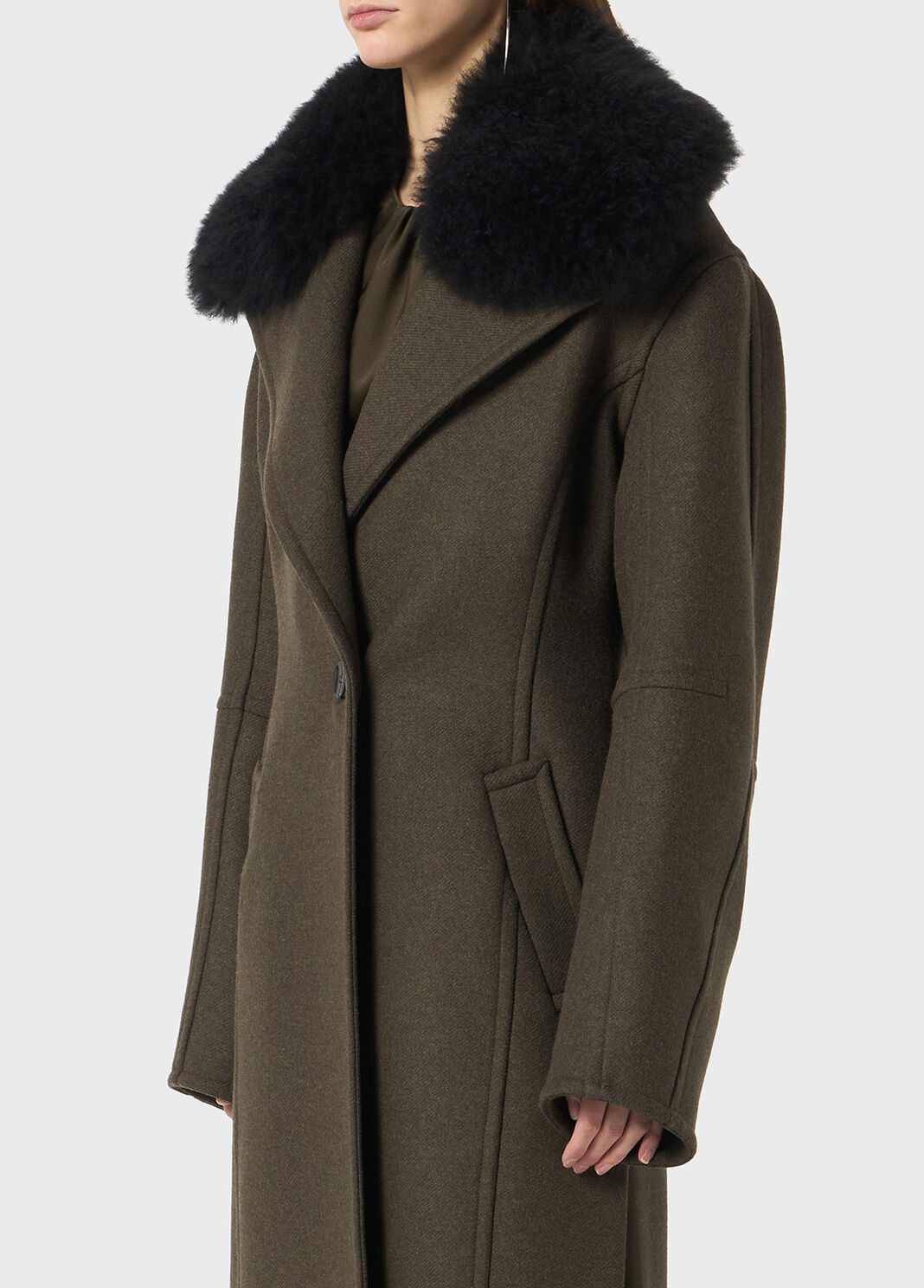Long coat with faux fur collar  Blumarine - large image number 2