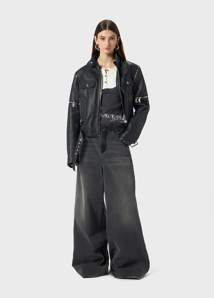 Jeans superwide leg mit details aus spitze  Blumarine - large image number 3 Jeans superwide leg mit details aus spitze  Blumarine - large image number 3