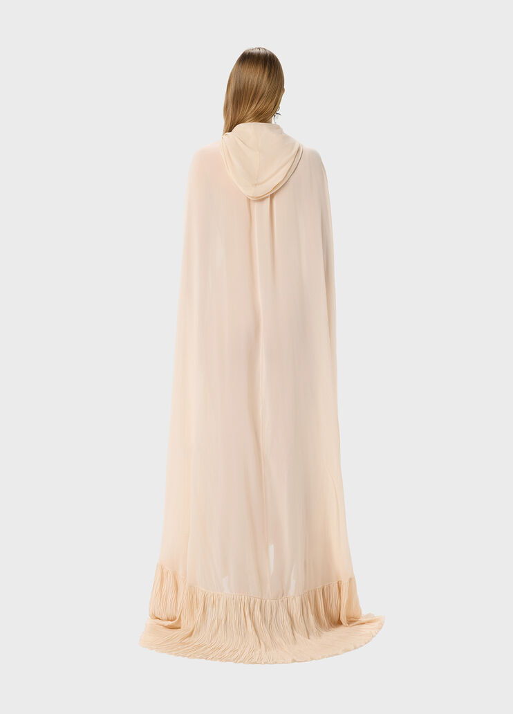 Georgette cape with hood and pleated ruffle  Blumarine - large image number 1