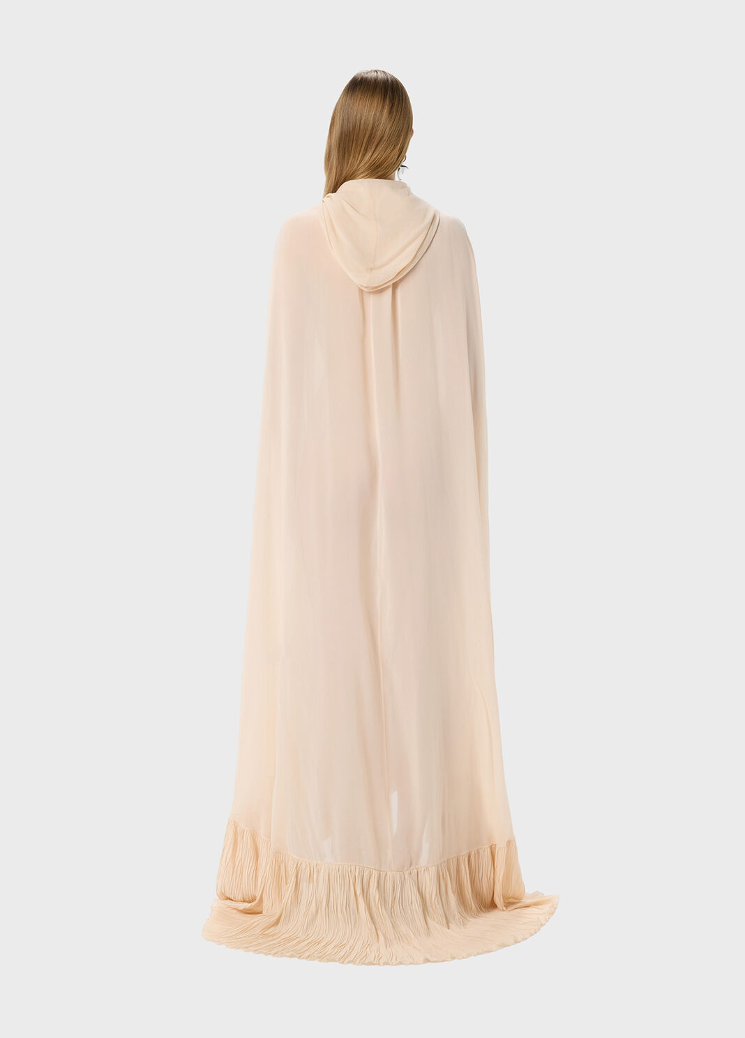 Georgette cape with hood and pleated ruffle  Blumarine - large image number 1