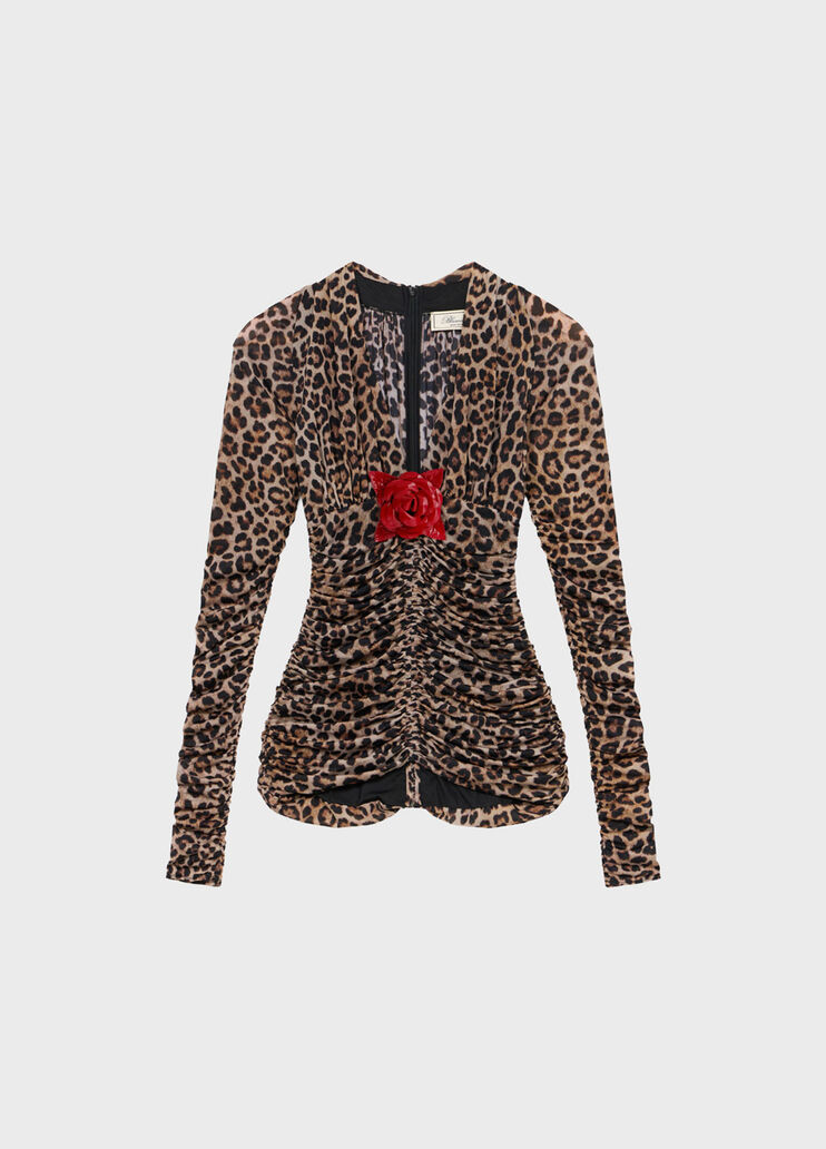Printed jersey blouse with brooch  Blumarine - medium