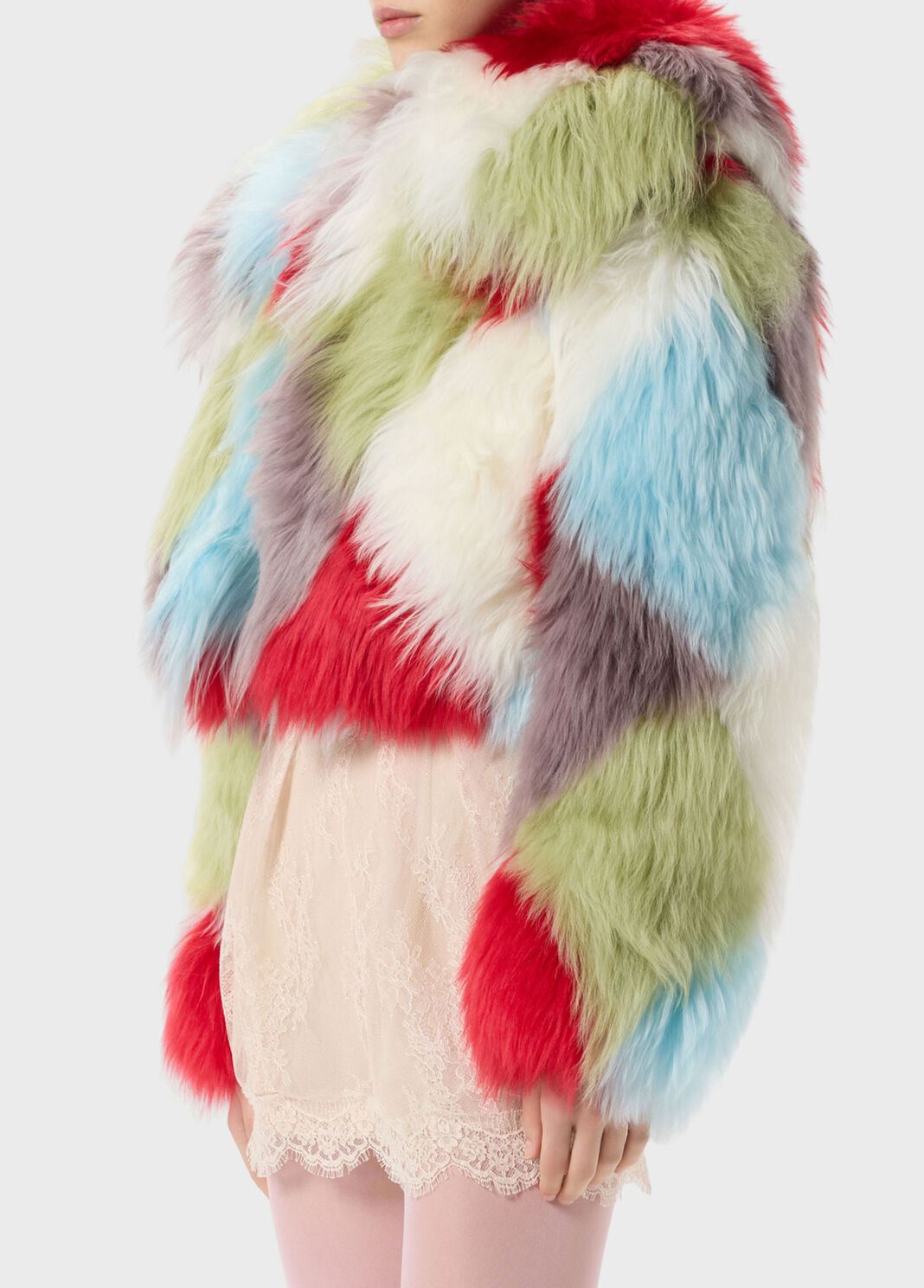 Fur jacket with intarsia  Blumarine - large image number 2