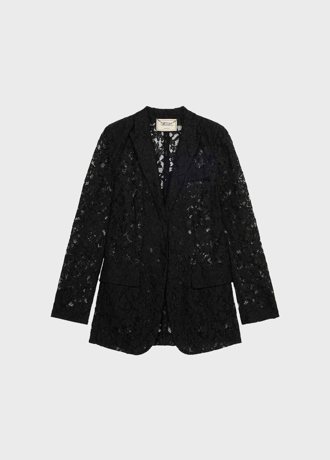 Single-breasted jacket in r&eacute;brod&eacute; lace  Blumarine - large image number 4
