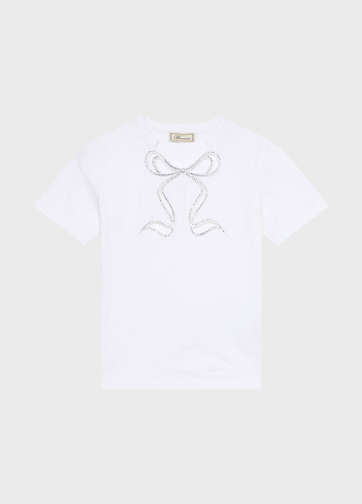 Jersey T-shirt with rhinestone embroidery  Blumarine - medium