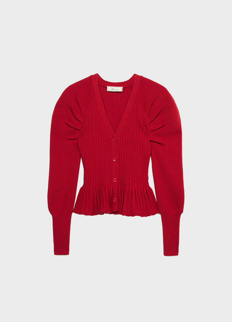 Knit cardigan with flounced detailing  Blumarine - medium