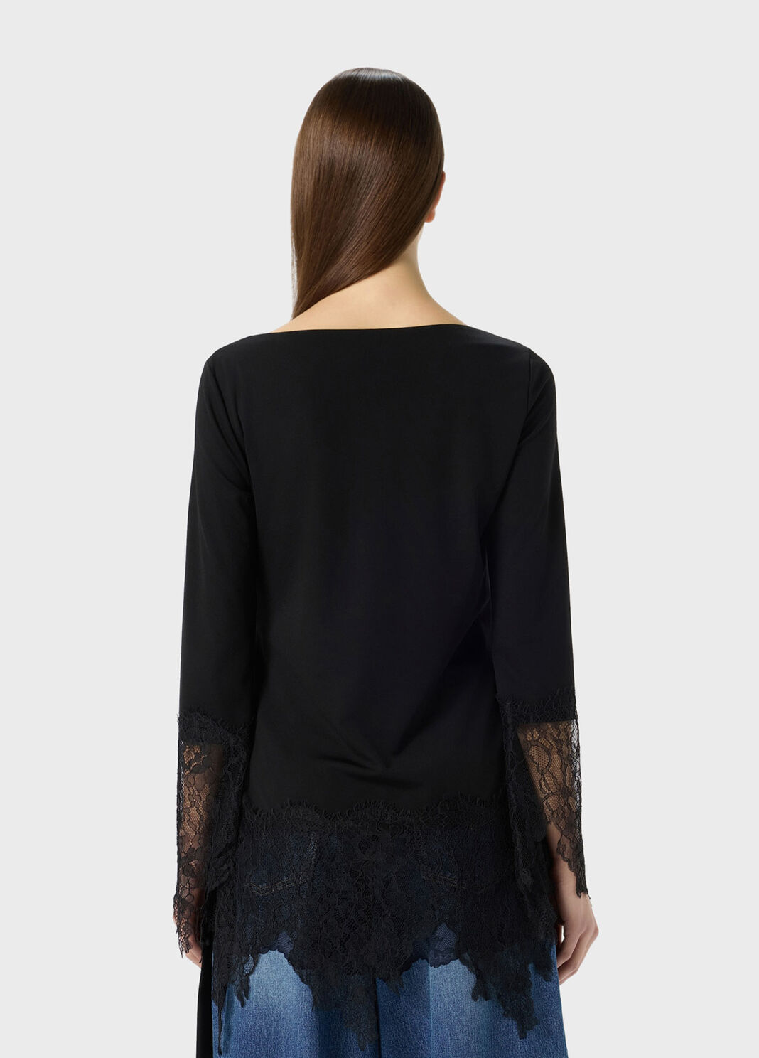 Jersey tunic with lace ruffles  Blumarine - large image number 1