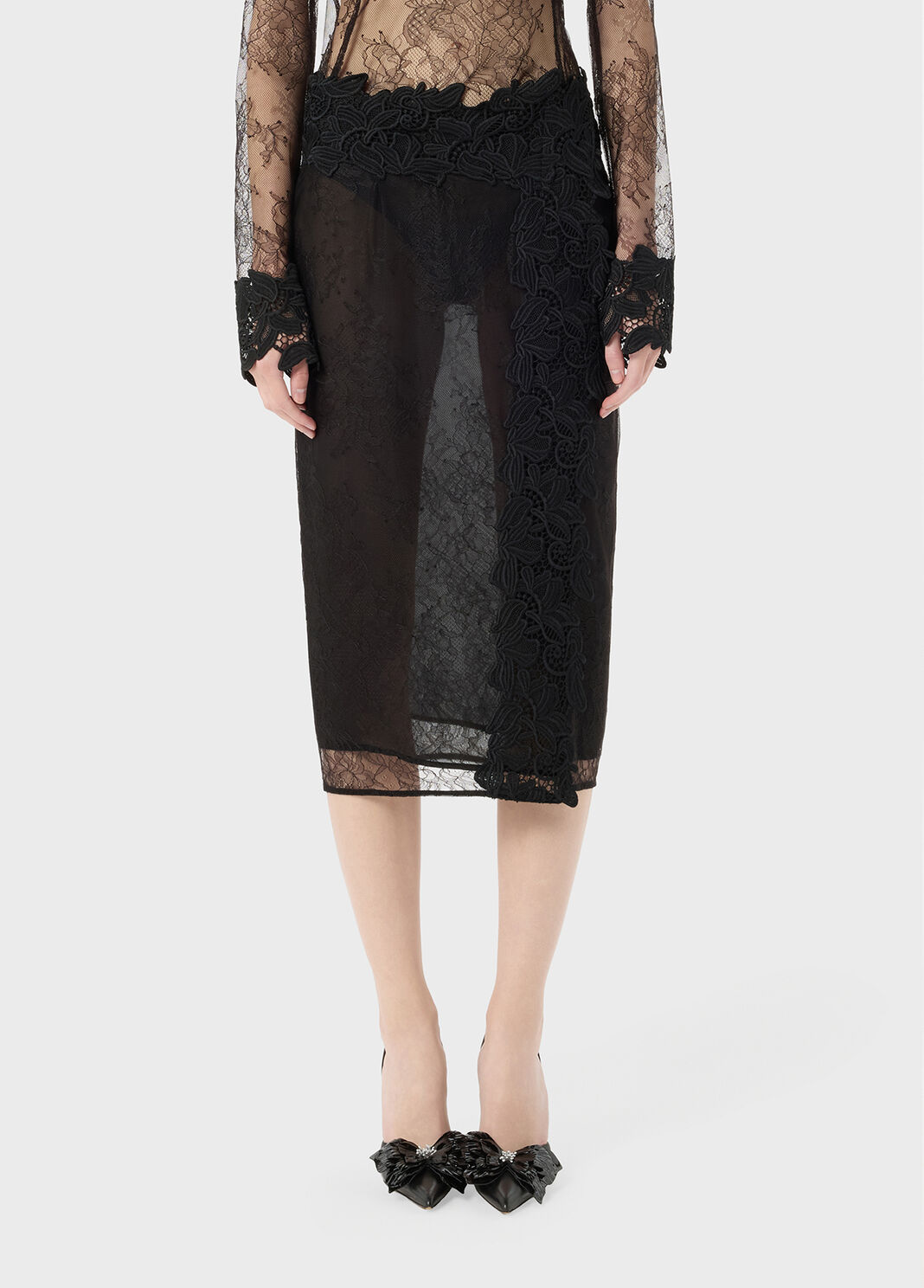 Chantilly lace skirt with macram&eacute;  Blumarine - large image number 0