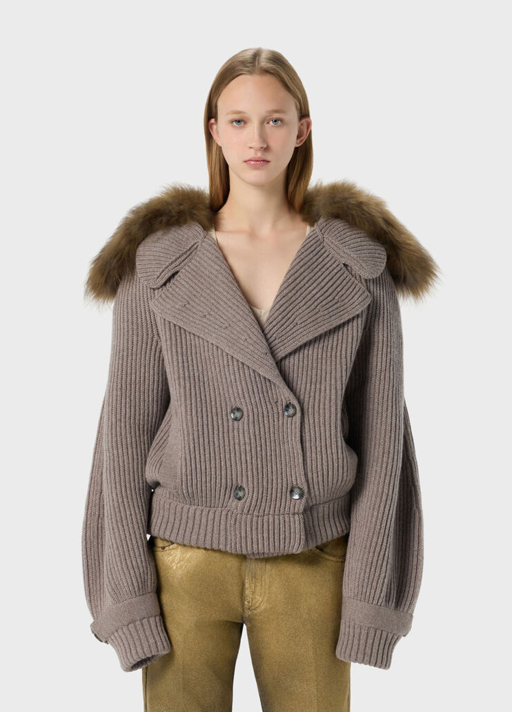 Wool jacket with fur collar  Blumarine - medium