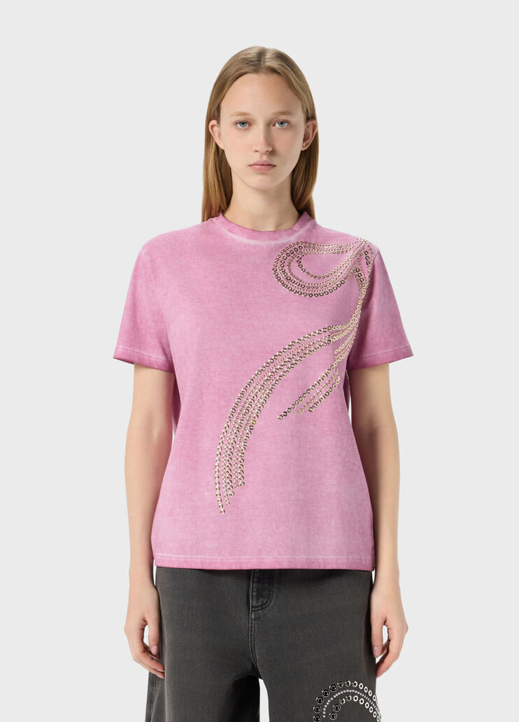 Jersey T-shirt with studs and eyelets  Blumarine - medium