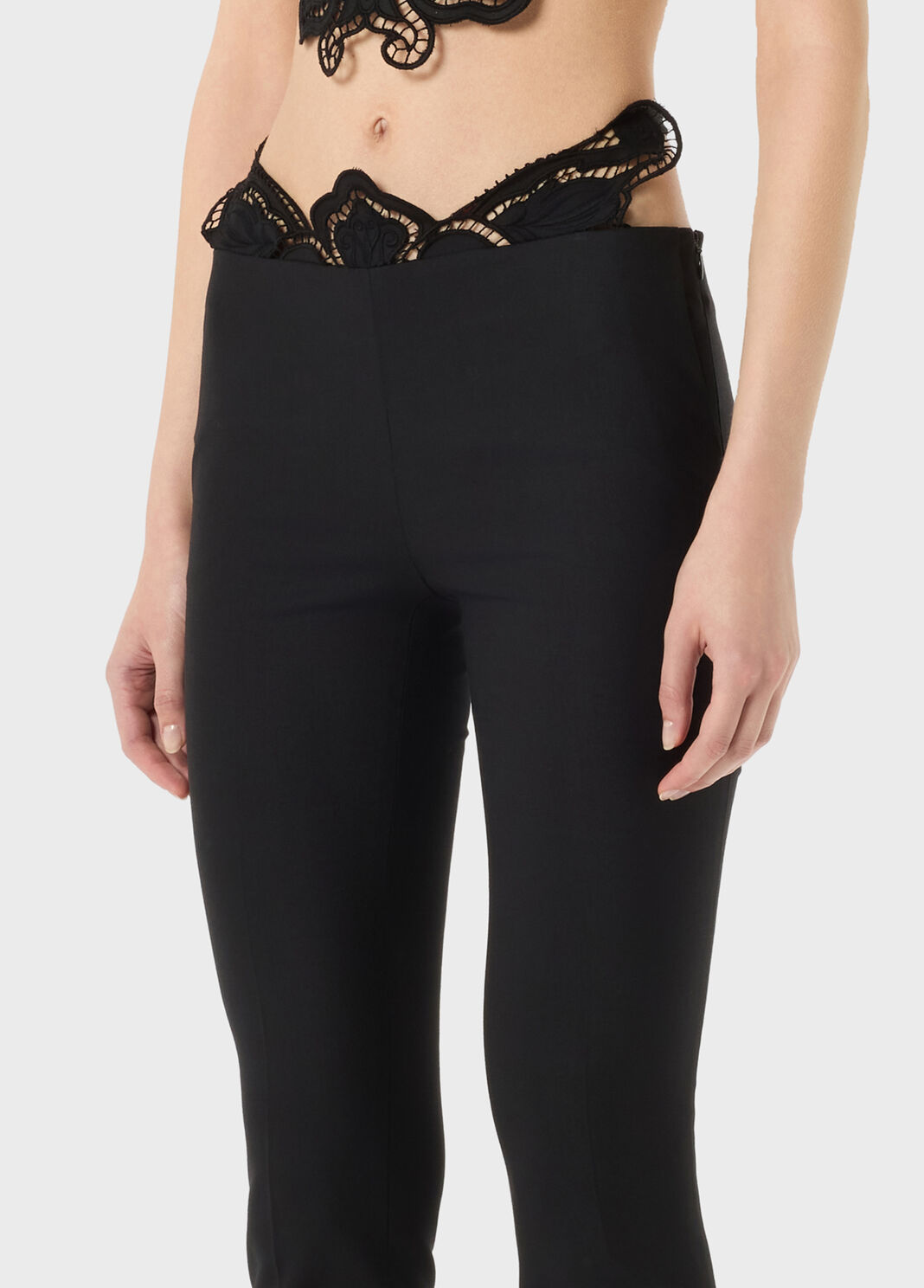 Slim-fit trousers in compact fabric  Blumarine - large image number 2