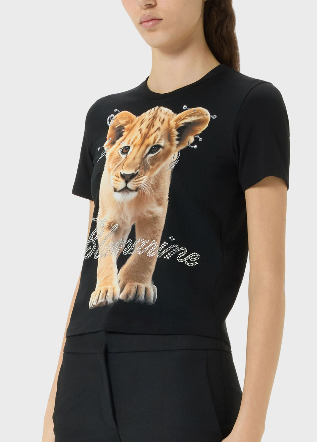 Jersey T-shirt with print and Blumarine logo  Blumarine - large image number 2