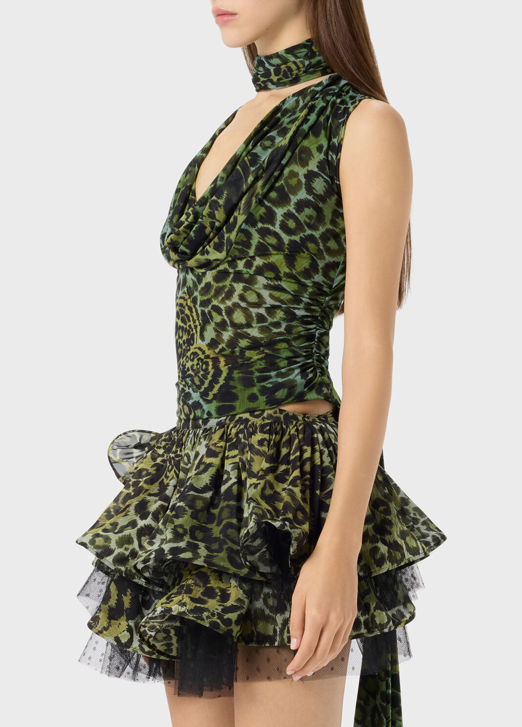 Printed Jersey Top with Scarf  Blumarine - large image number 2