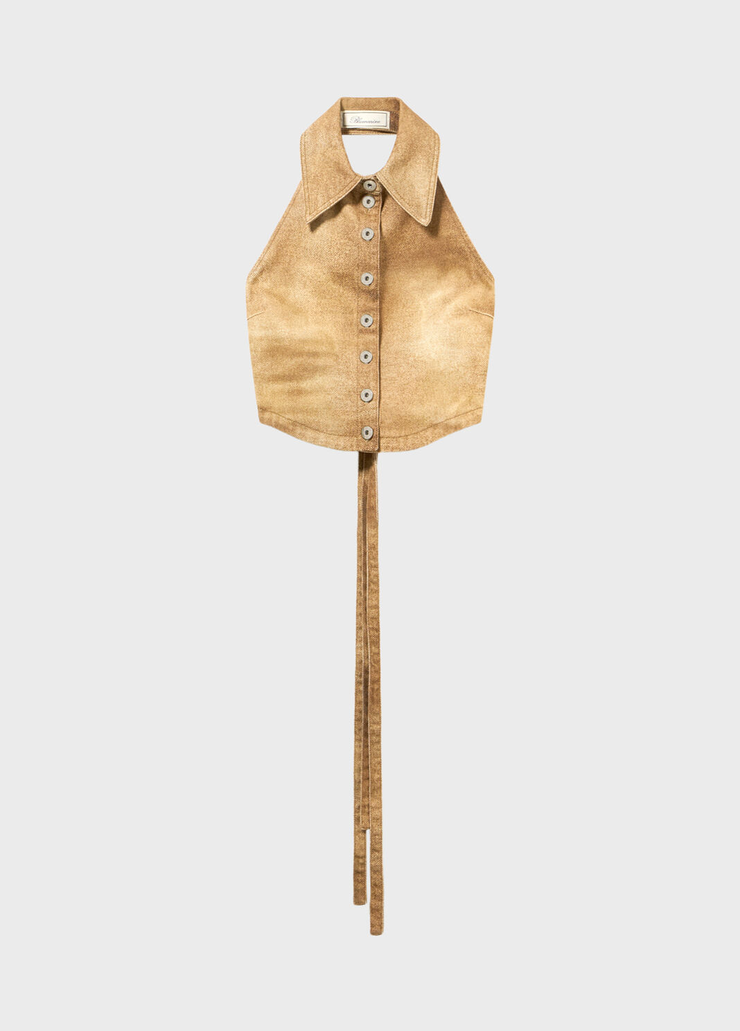 Stretch bull denim printed shirt-top  Blumarine - large image number 4