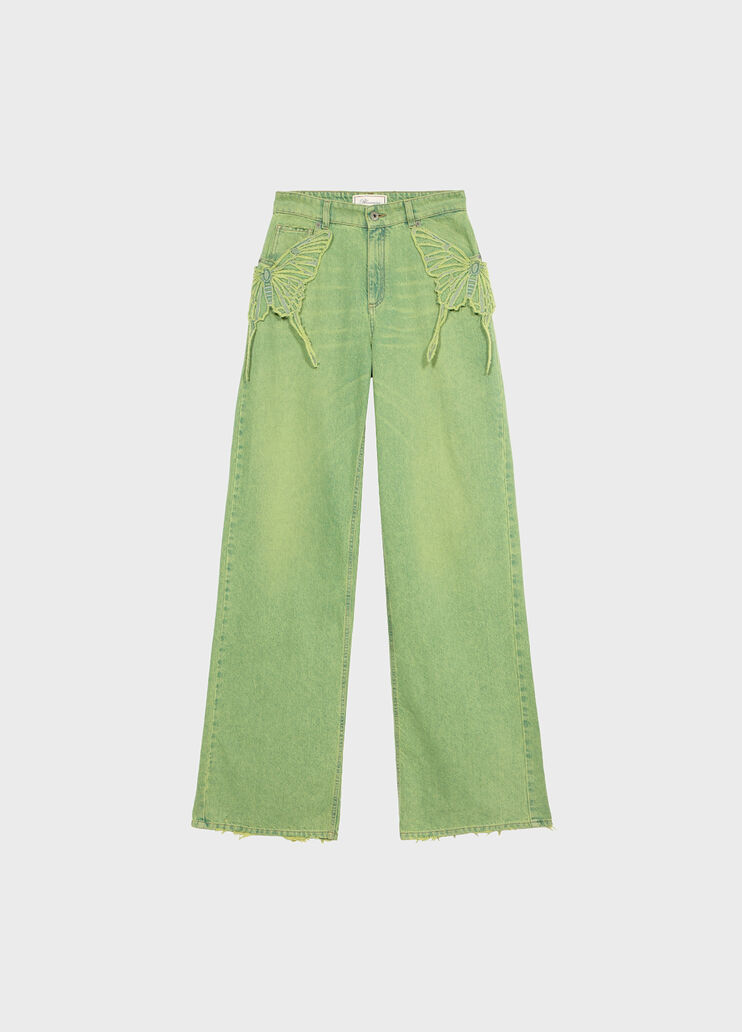 Wide leg jeans with butterfly embroidery  Blumarine - medium