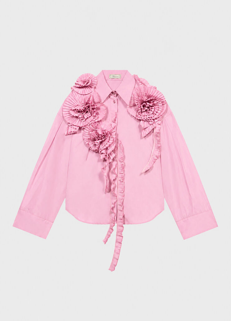 Taffeta shirt with 3D roses  Blumarine - medium