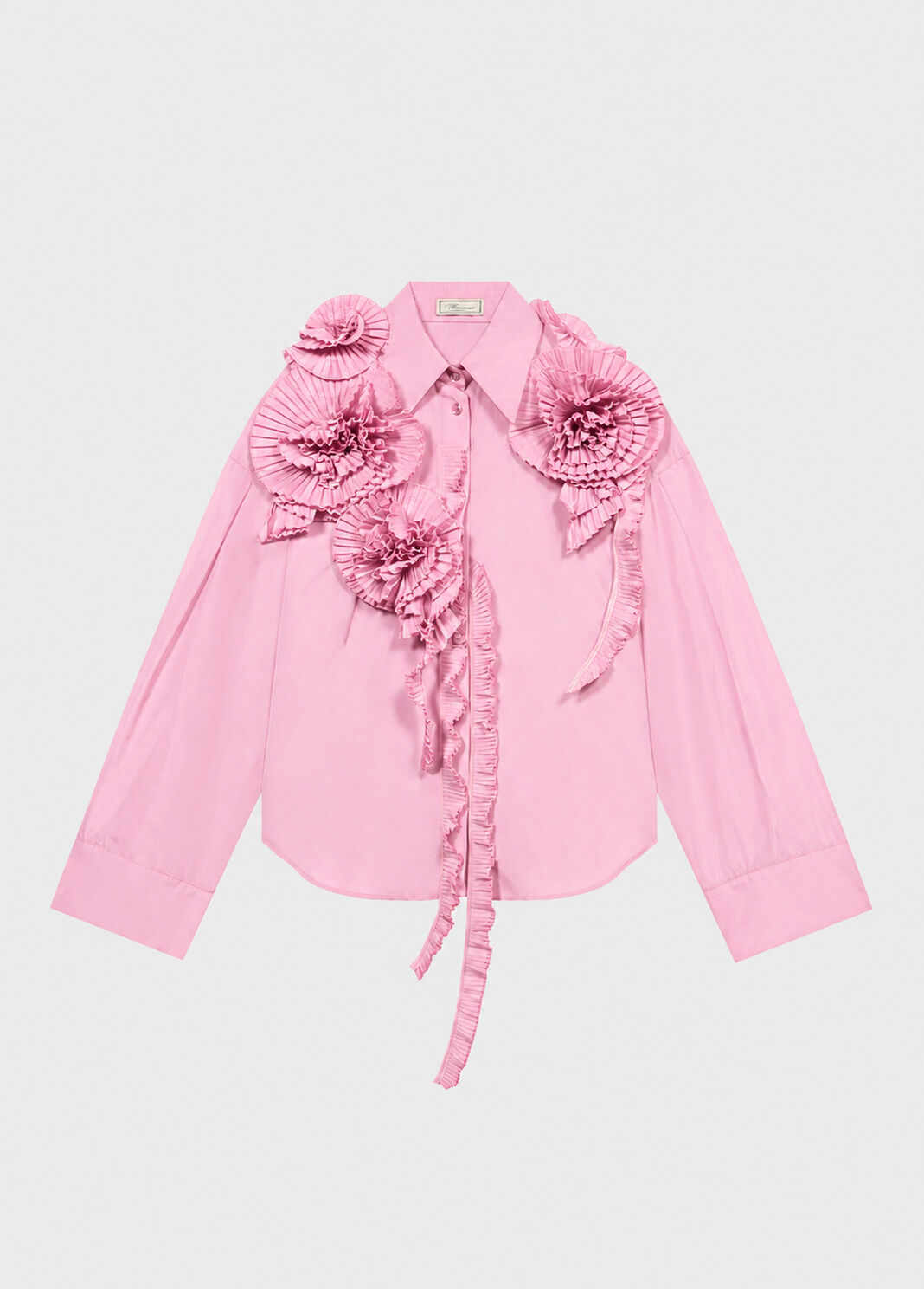 Taffeta shirt with 3D roses  Blumarine - large image number 4
