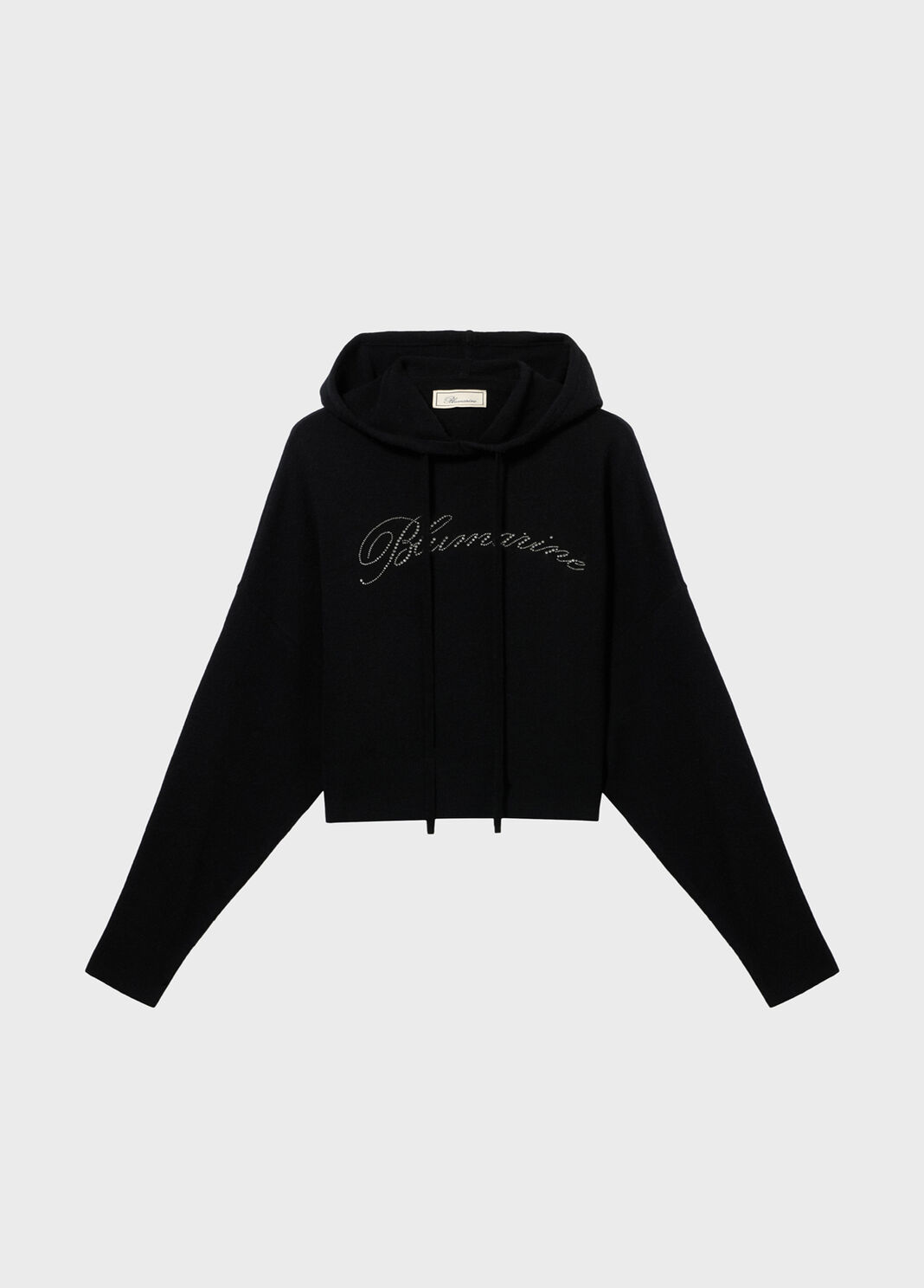 Wool sweatshirt with rhinestone embroidery  Blumarine - large image number 4