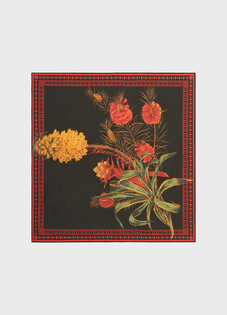 Viscose twill foulard with logo print  Blumarine - medium