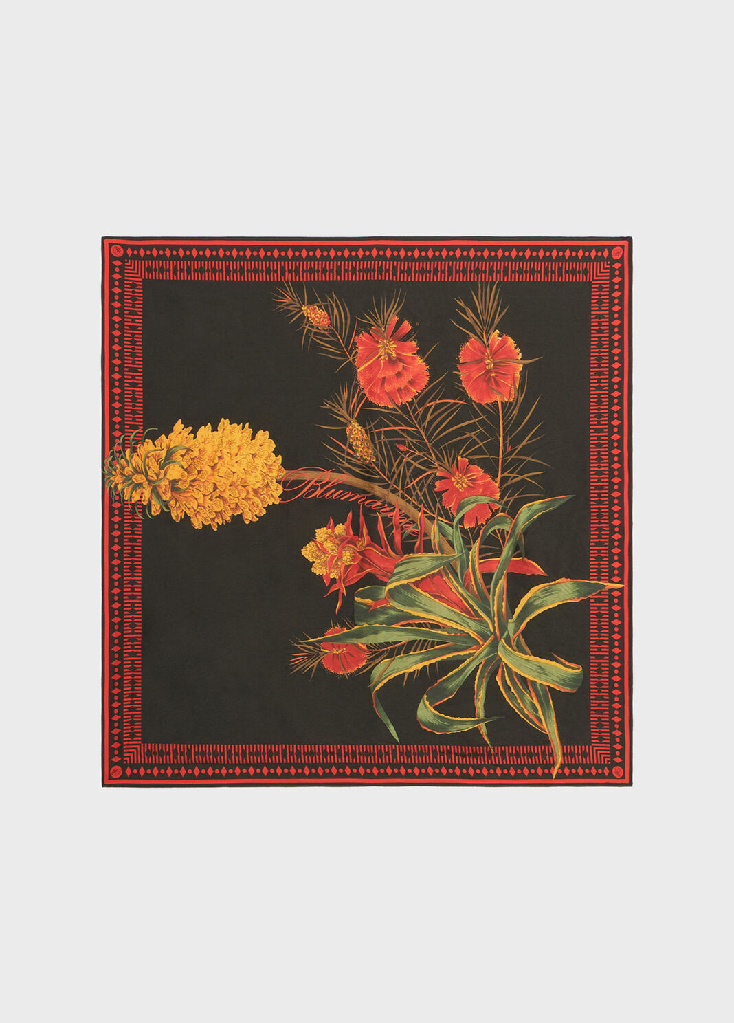 Viscose twill foulard with logo print  Blumarine - large image number 1