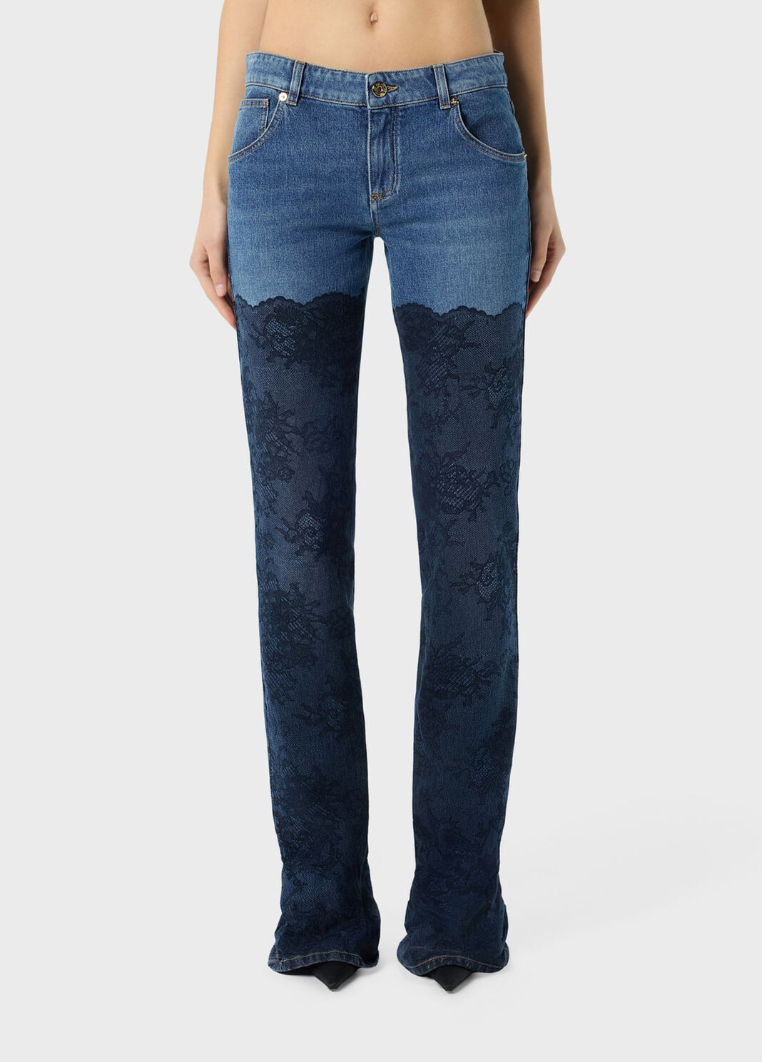 Jeans with trompe-l'&oelig;il print  Blumarine - large image number 0